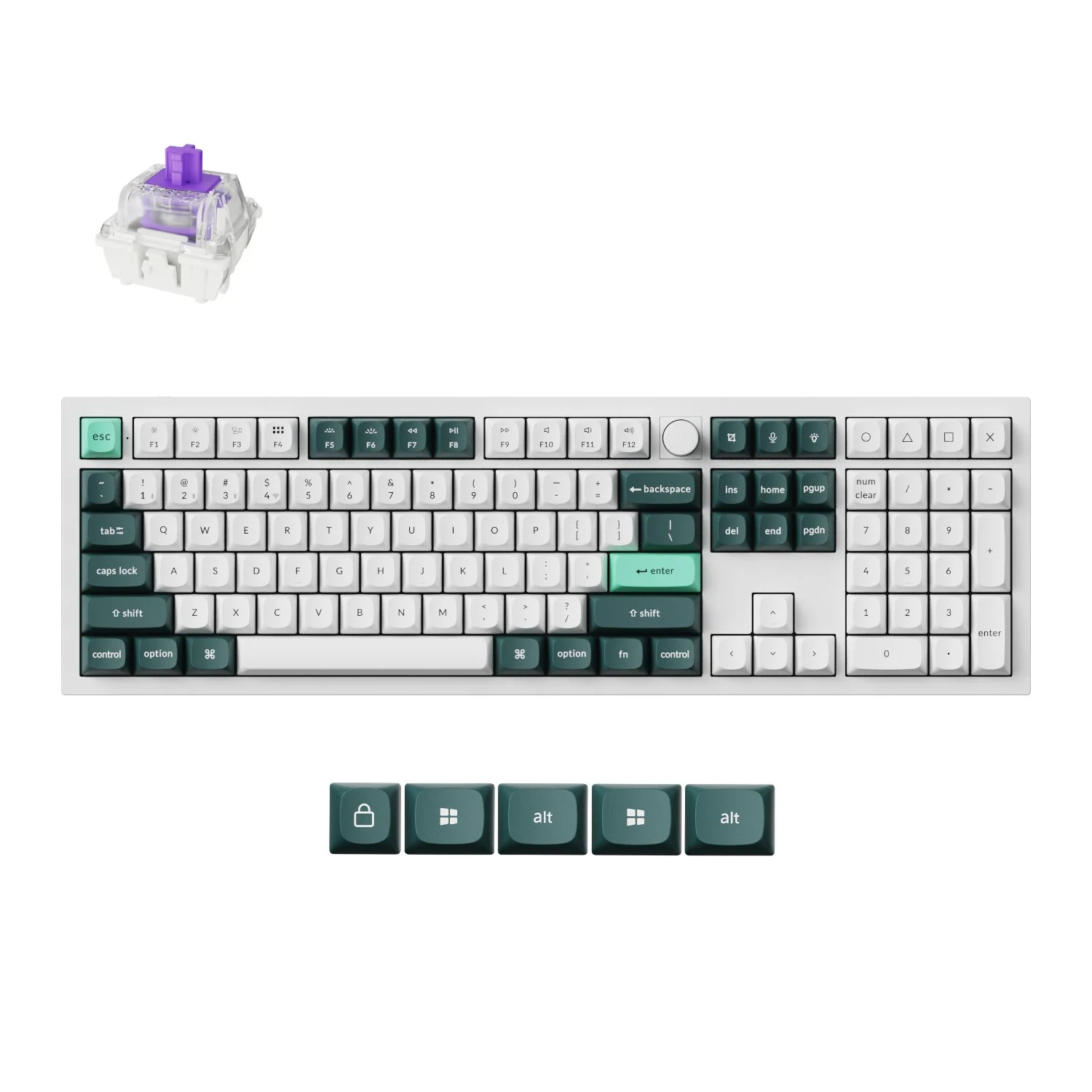 Keychron Q6 HE QMK Full-size Wireless Custom Mechanical Keyboard (Nebula Switch) – Shell White - Image 5