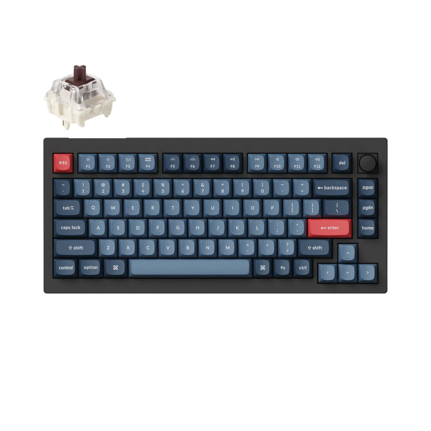 Keychron V1 Max QMK/VIA Wireless Custom Mechanical Keyboard | BROWN Switches – Black - Image 5