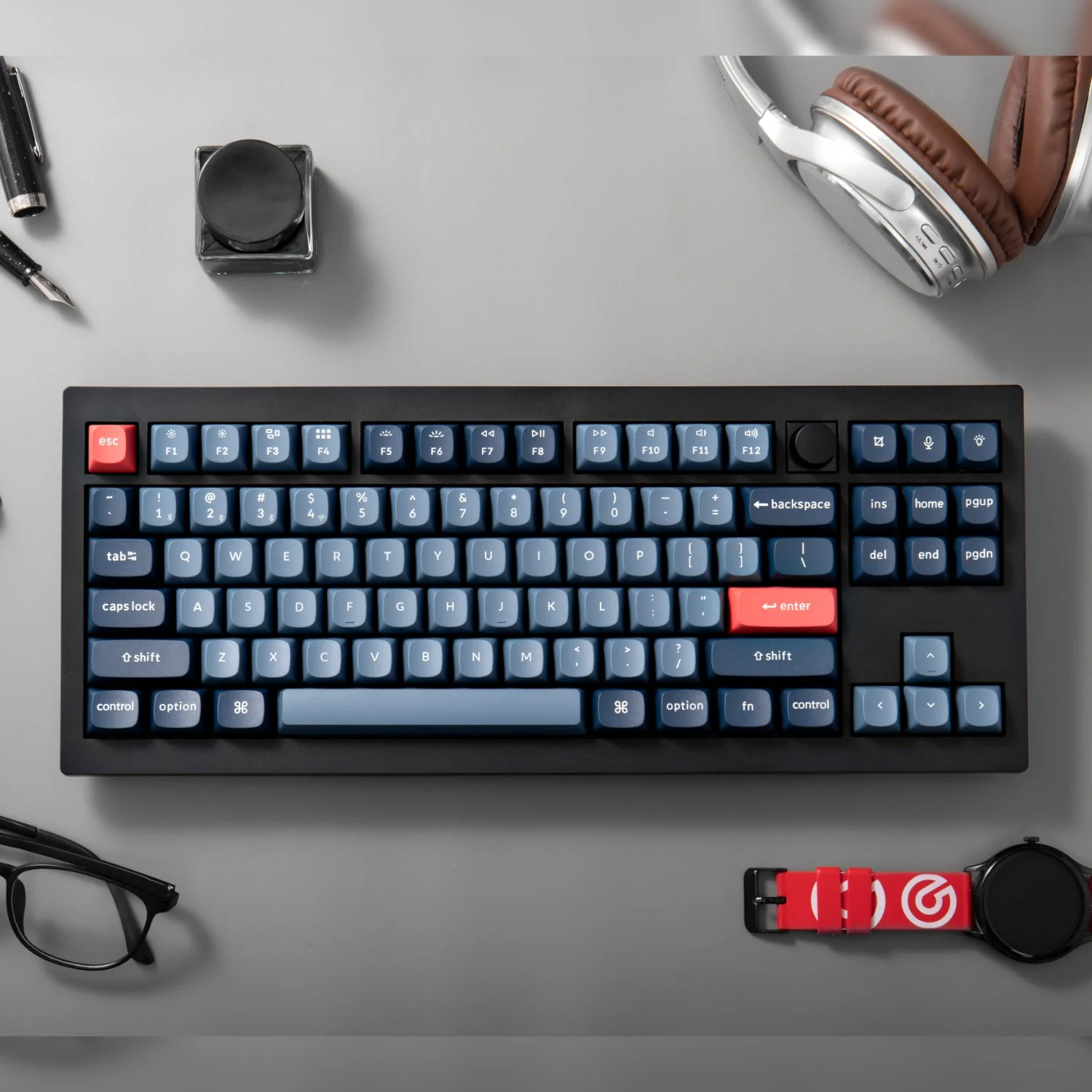 Keychron V3 Max QMK/VIA 80% Wireless Custom Mechanical Keyboard (Red Switch) – Carbon Black - Image 4