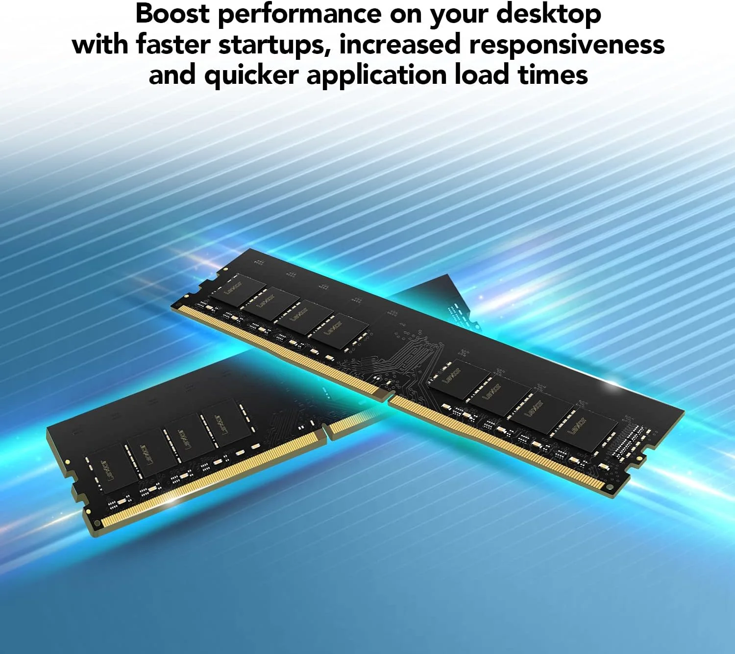Lexar 16GB DDR4 3200MHz UDIMM Desktop Memory Module, CL22, 1.2V, 288-Pin - Image 2