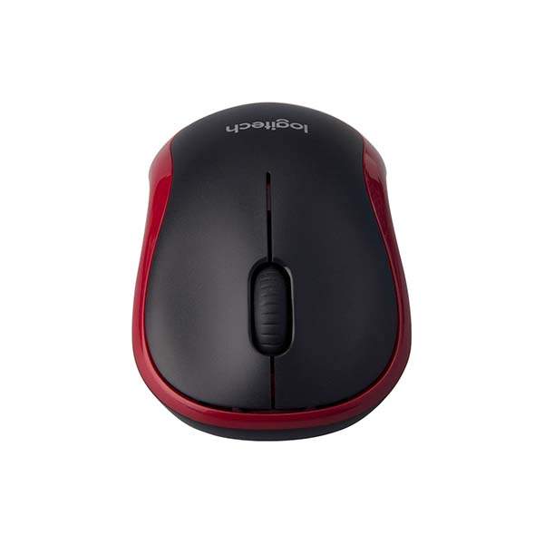 Logitech Wireless Mouse M185 (RED) Nano USB receiver 3 buttons optical tracking with wheel 10m range - Image 3