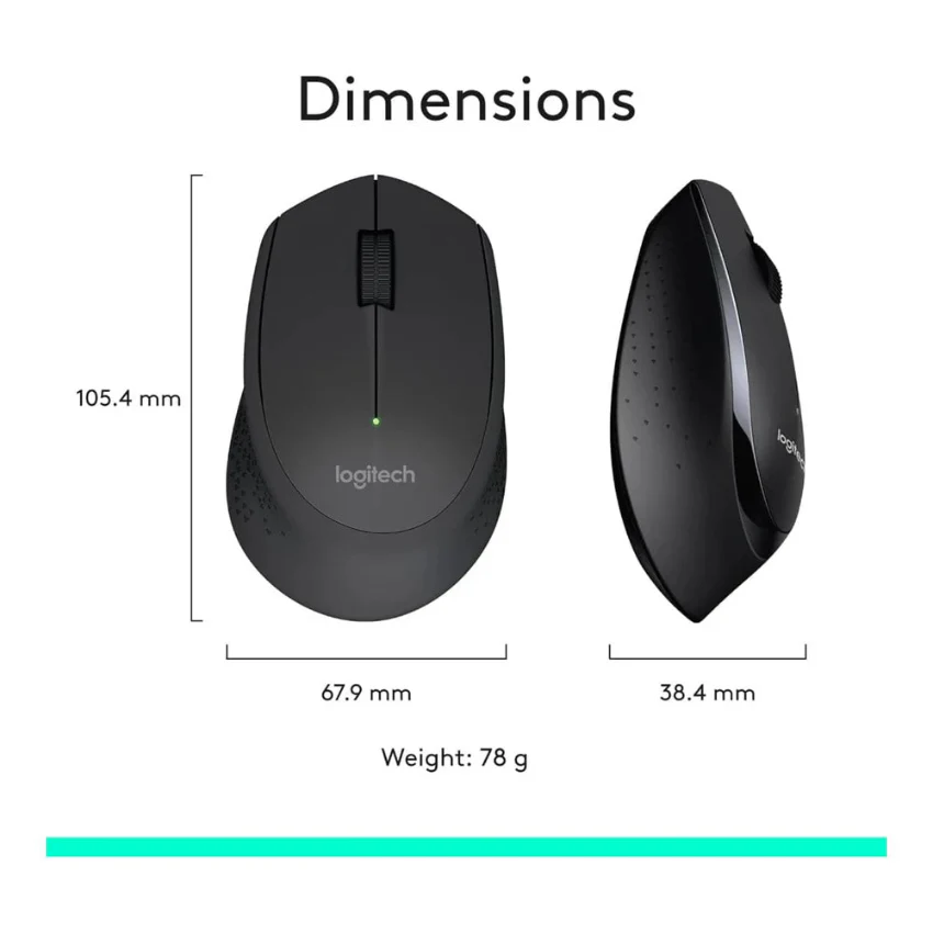 Logitech 920-006489 MK345 Comfort Wireless Keyboard and Mouse Combo - Black - Image 7