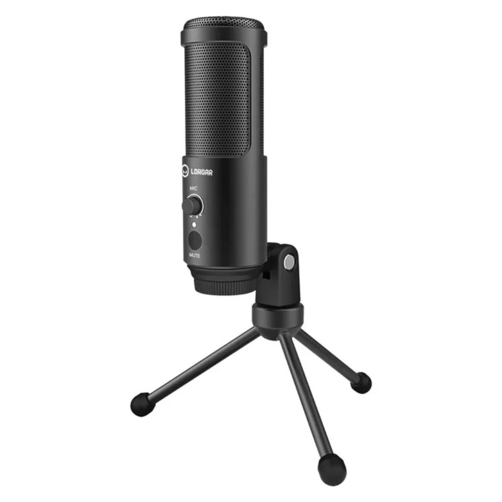 Lorgar Voicer 521 USB Condenser Gaming Microphone (Black) with Tripod Stand – LRG‑CMT521 - Image 2