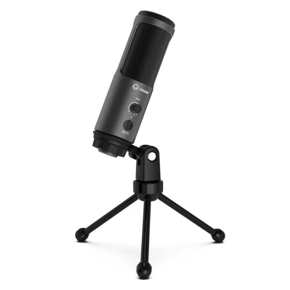 Lorgar Voicer 521 USB Condenser Gaming Microphone (Black) with Tripod Stand – LRG‑CMT521 - Image 3