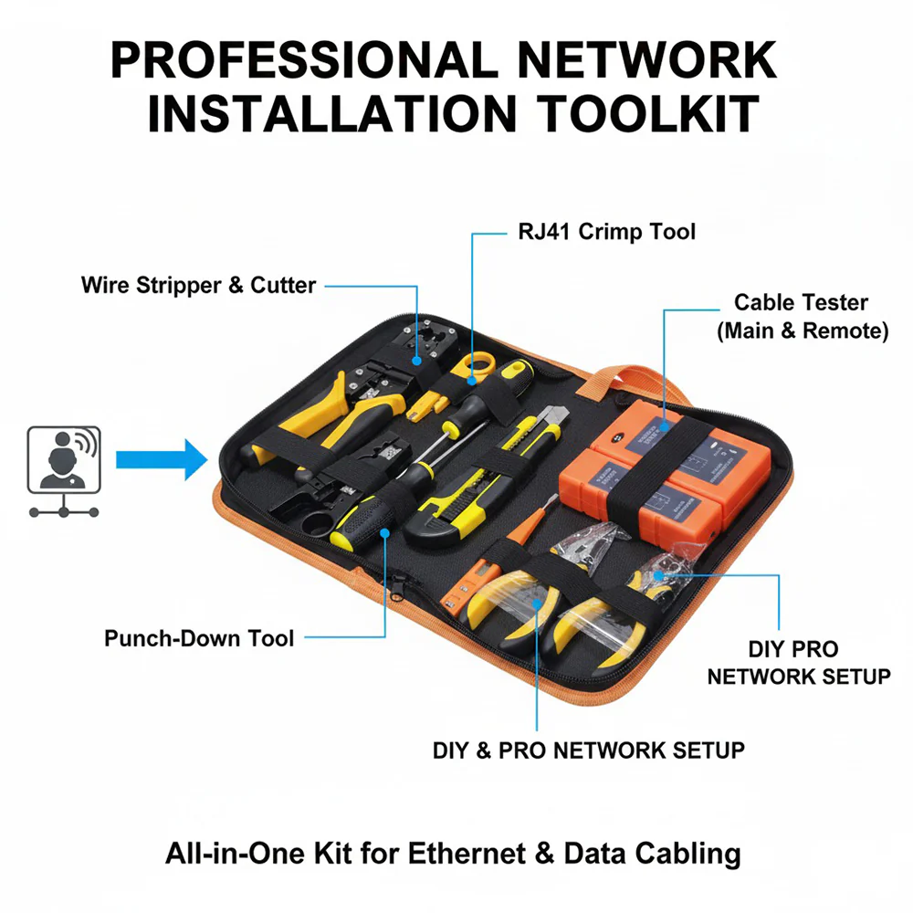 M-Link 10 Piece All-in-One Network Toolkit with Pliers, Tester, Screwdrivers TOOL13 - Image 6