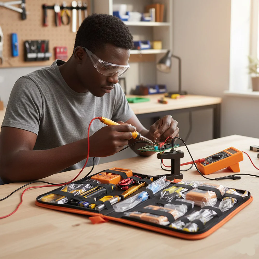 M-Link 16 Piece All-in-One Network Toolkit with Crimping, Tester & Soldering Kit - Image 4