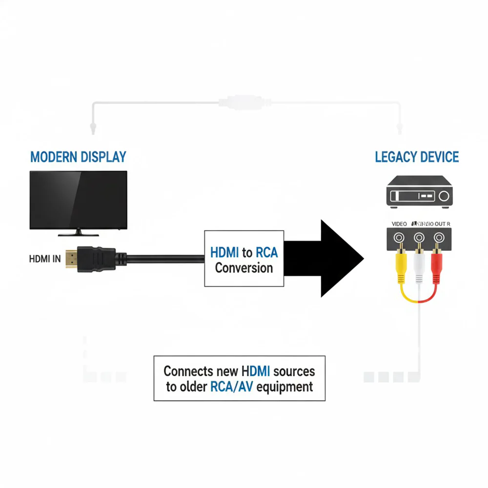 M-Link HDMI to RCA Cable 1.5M – Gold Plated Connectors for HDTV and Home Theatre – HDMRCA - Image 5