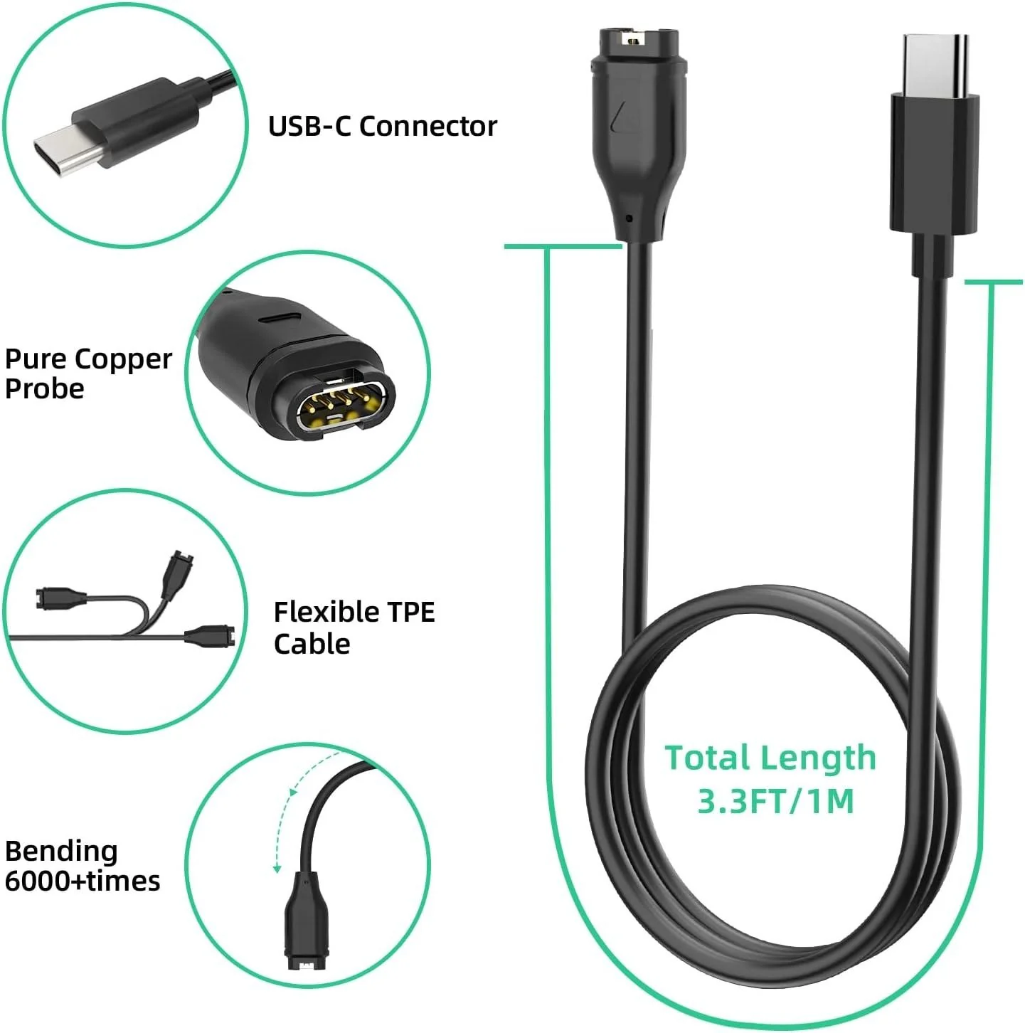 M-Link USB-C Charger for Garmin Watches (GARCH) - Image 2