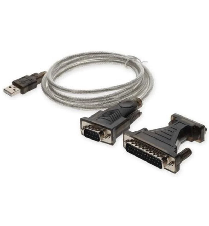 M-Link USB to 9 Pin Serial & 25 Pin Parallel Cable 1.8M converter