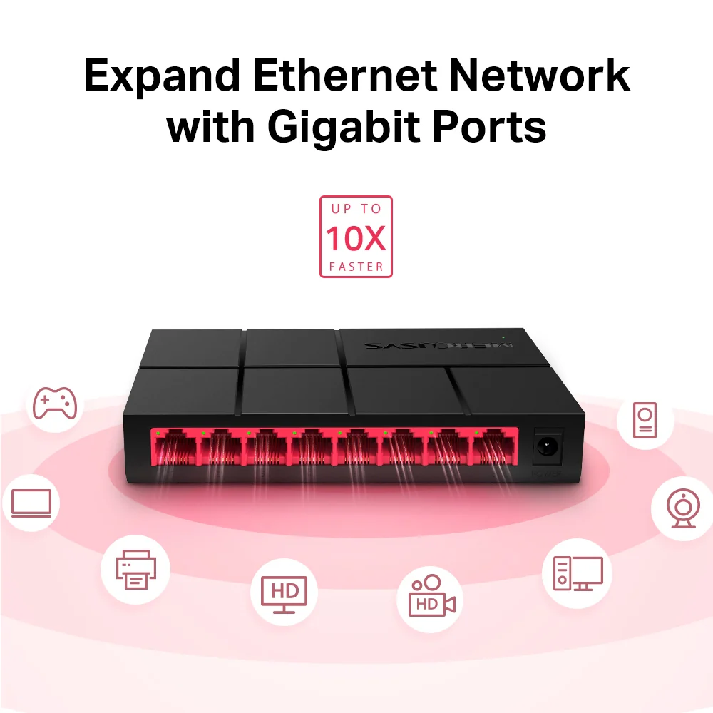 Mercusys MS108G 8-Port Gigabit Desktop Switch - Image 3