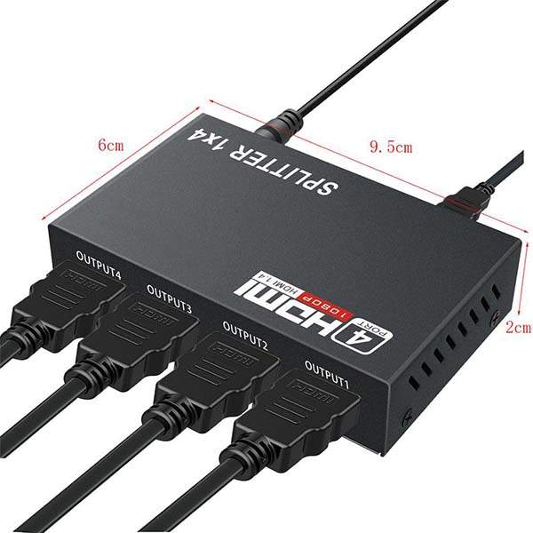 MicroWorld 1 in 4 Out HDMI Splitter Adapter 4K Support - Image 2