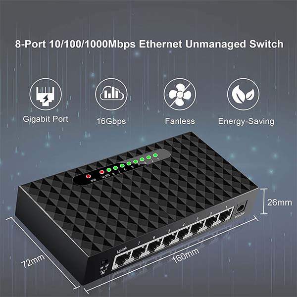 Microworld TXE099 8 Port Gigabit Switch - Image 3