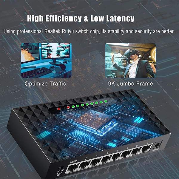 Microworld TXE099 8 Port Gigabit Switch - Image 4
