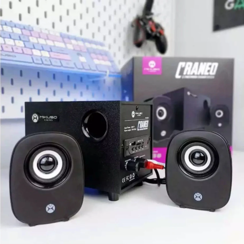 Mikuso Craneo XS-38 2.1 Multimedia Speakers with Subwoofer – 5W+3Wx2 RMS, USB Powered - Image 2