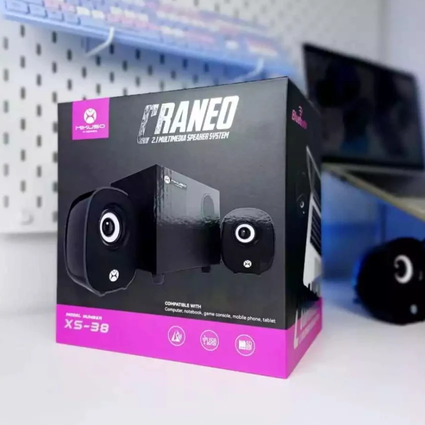 Mikuso Craneo XS-38 2.1 Multimedia Speakers with Subwoofer – 5W+3Wx2 RMS, USB Powered - Image 3