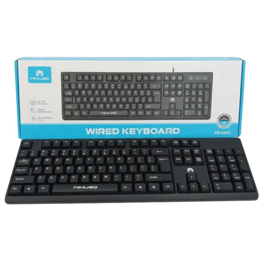 Mikuso KB-039U USB Wired Keyboard – 104 Keys, USB 2.0, 1.4m Cable - Image 2