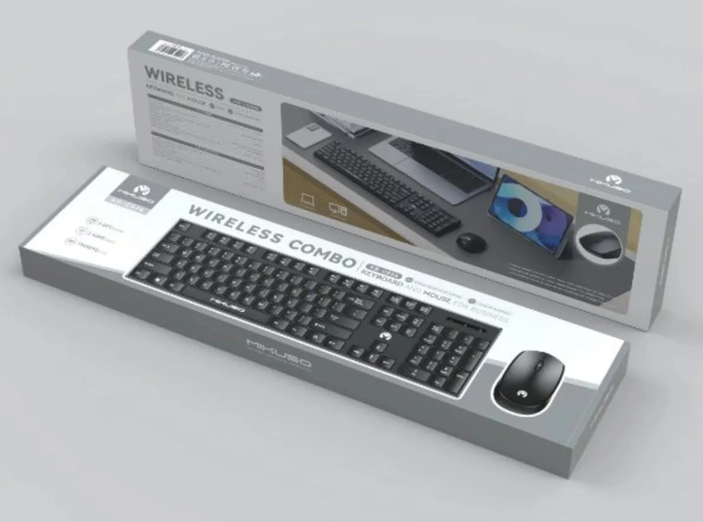 Mikuso KB-C026 Wireless Keyboard and Mouse Combo – 2.4GHz, 104 Keys, Adjustable DPI - Image 2