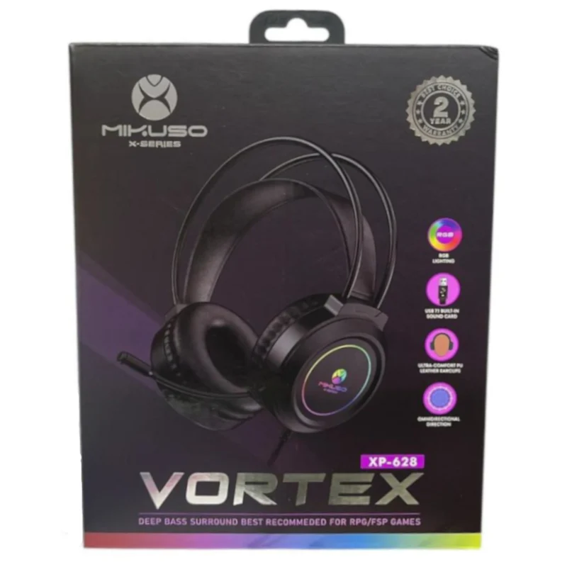 Mikuso XP628 Vortex USB RGB Gaming Headset – 7.1 Surround Sound with Microphone - Image 3
