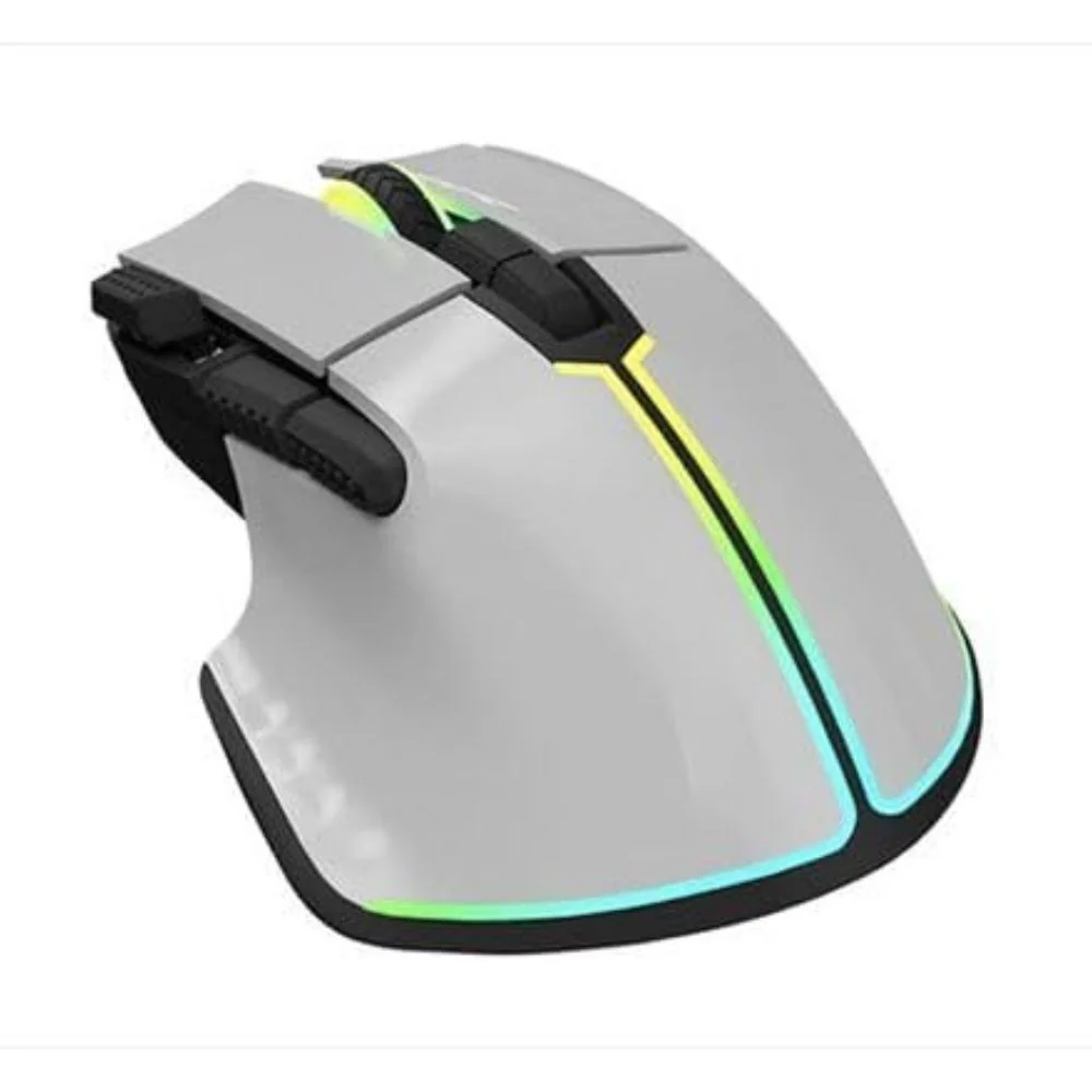OCPC MR-33 Wireless Gaming Mouse – 7200 DPI, 6 Buttons, RGB Lighting, Ergonomic Gray Design - Image 4