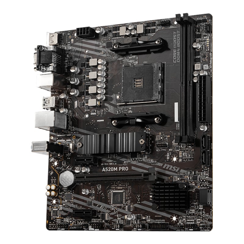 MSI A520M-PRO AMD AM4 MATX Gaming Motherboard - Image 2
