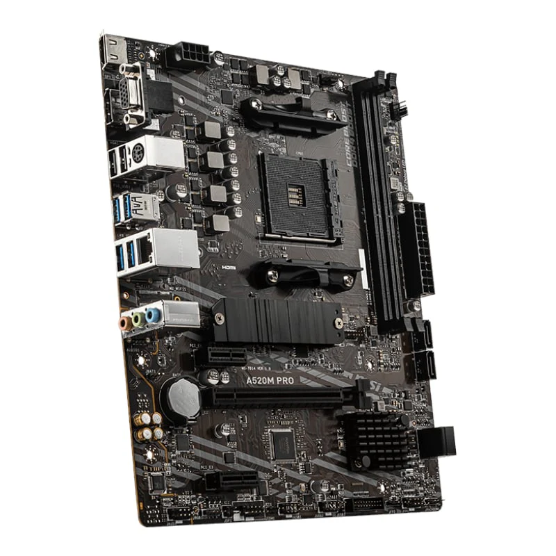 MSI A520M-PRO AMD AM4 MATX Gaming Motherboard - Image 3
