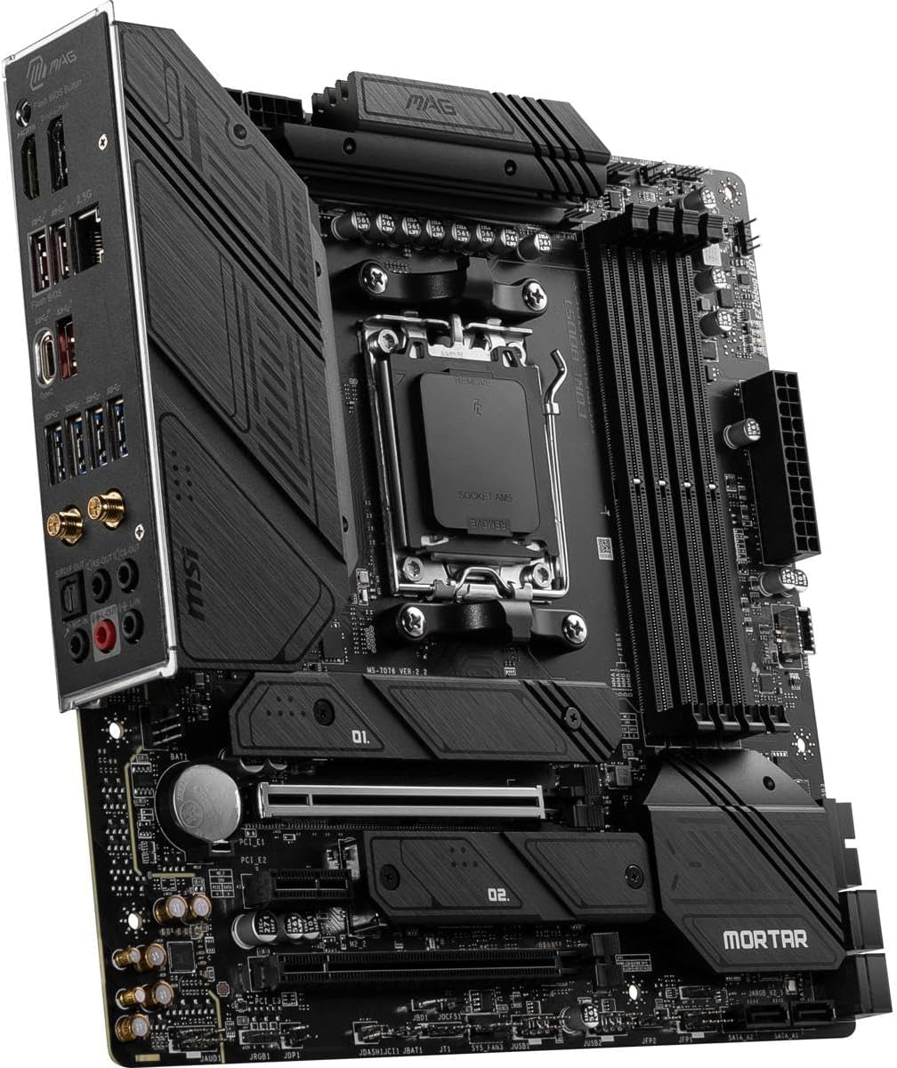 MSI MAG B650M MORTAR WIFI mATX Motherboard, AM5, DDR5, PCIe 4.0, Wi-Fi 6E - Image 4
