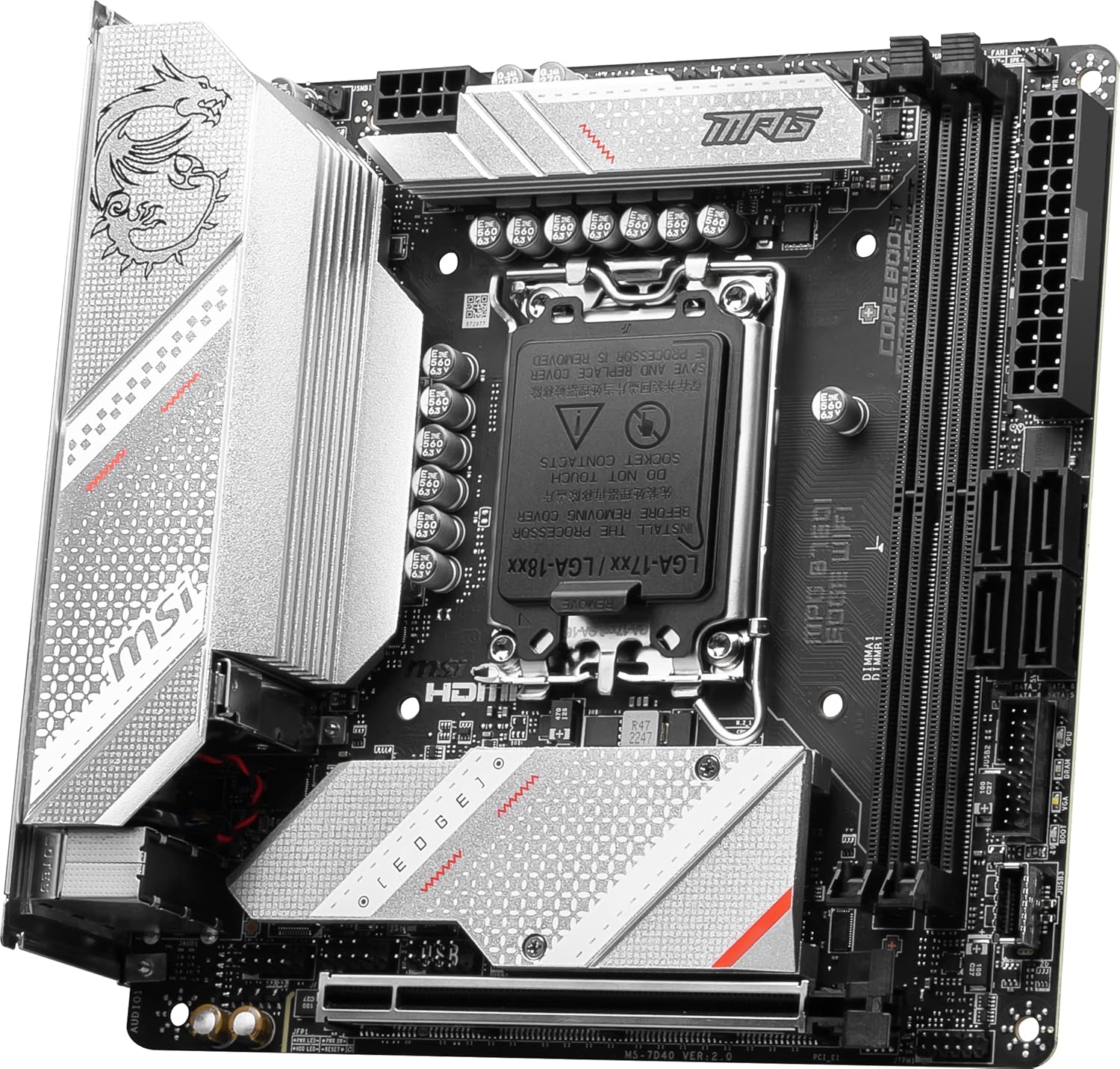 MSI MPG B760I EDGE WIFI Mini-ITX Motherboard, LGA 1700, DDR5, PCIe 5.0, Wi-Fi 6E - Image 2