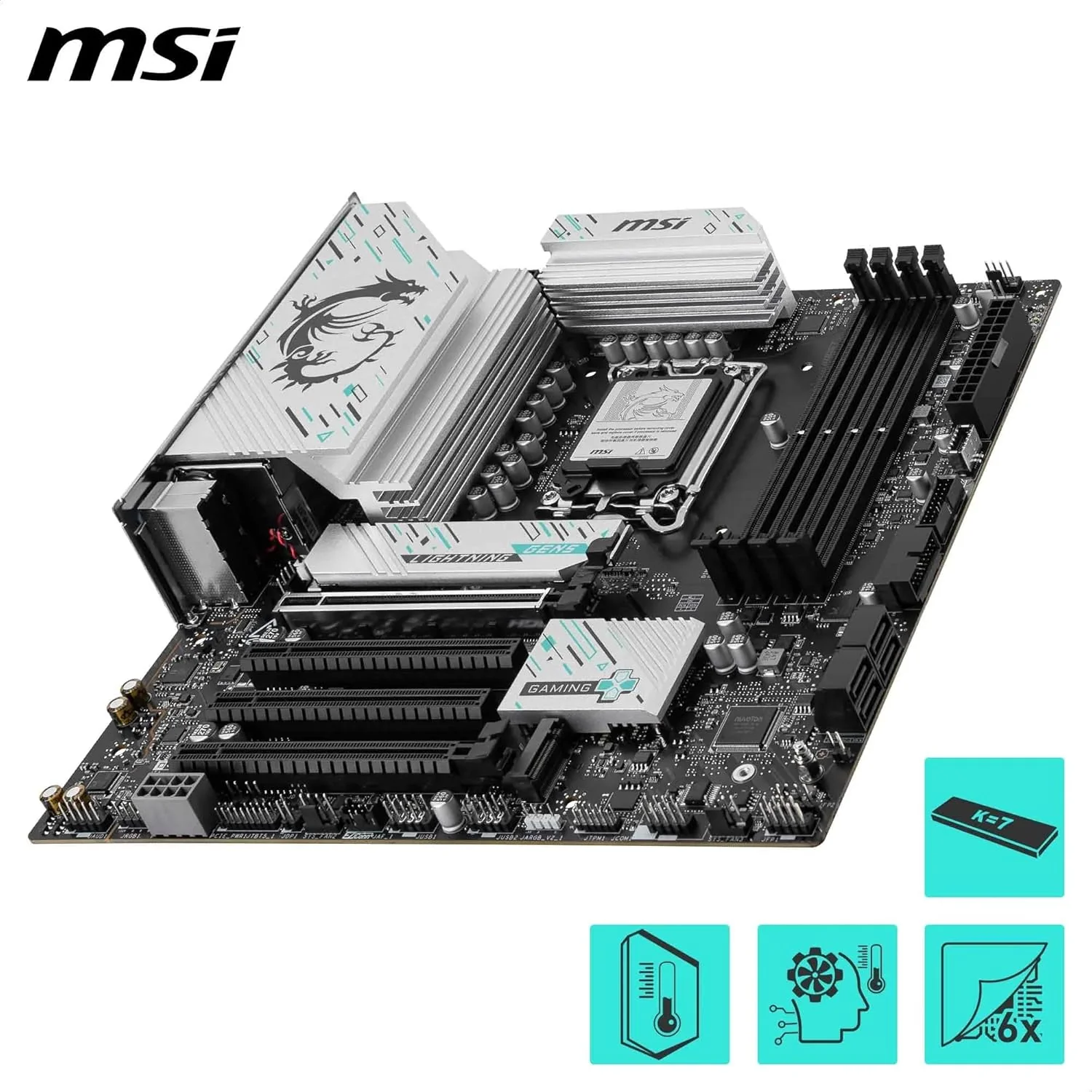MSI B860M GAMING PLUS WIFI mATX Motherboard, LGA 1851, DDR5, PCIe 5.0, Wi-Fi 7 - Image 4