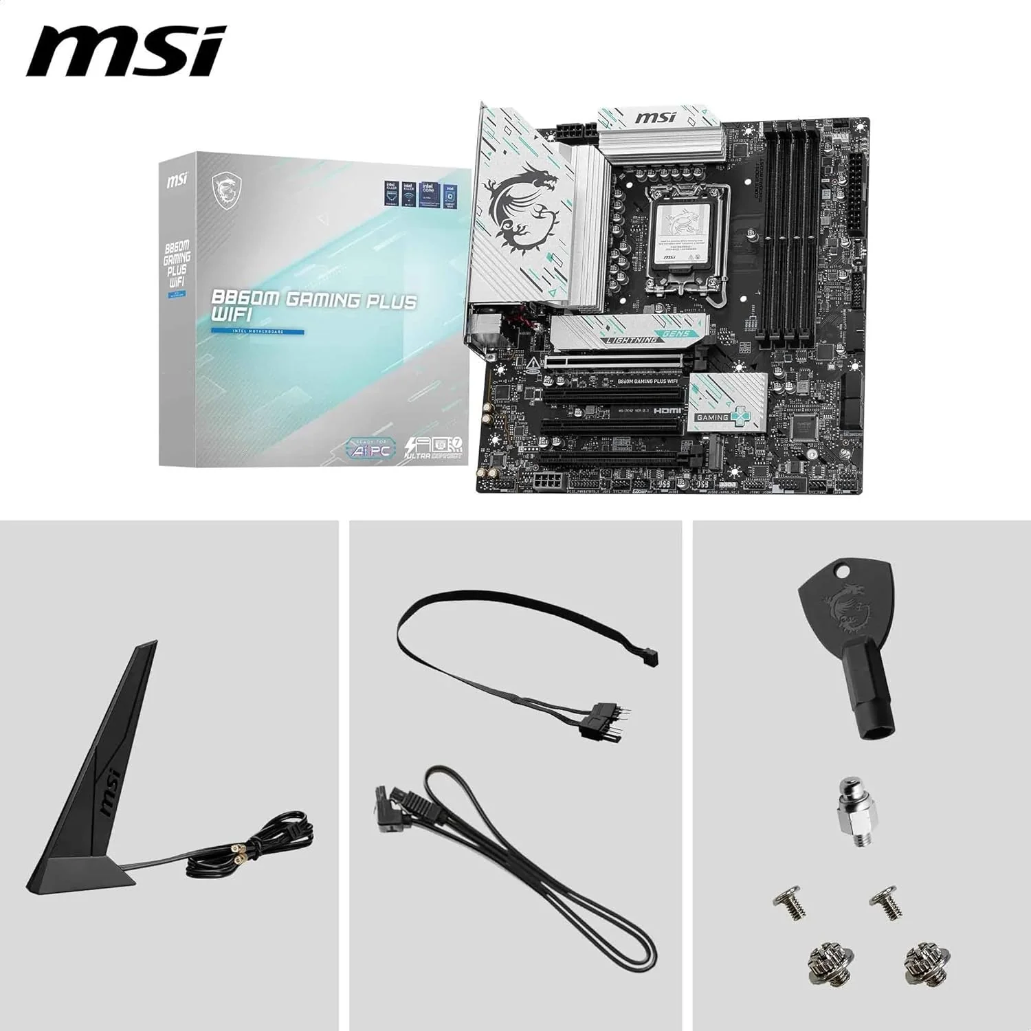 MSI B860M GAMING PLUS WIFI mATX Motherboard, LGA 1851, DDR5, PCIe 5.0, Wi-Fi 7 - Image 7