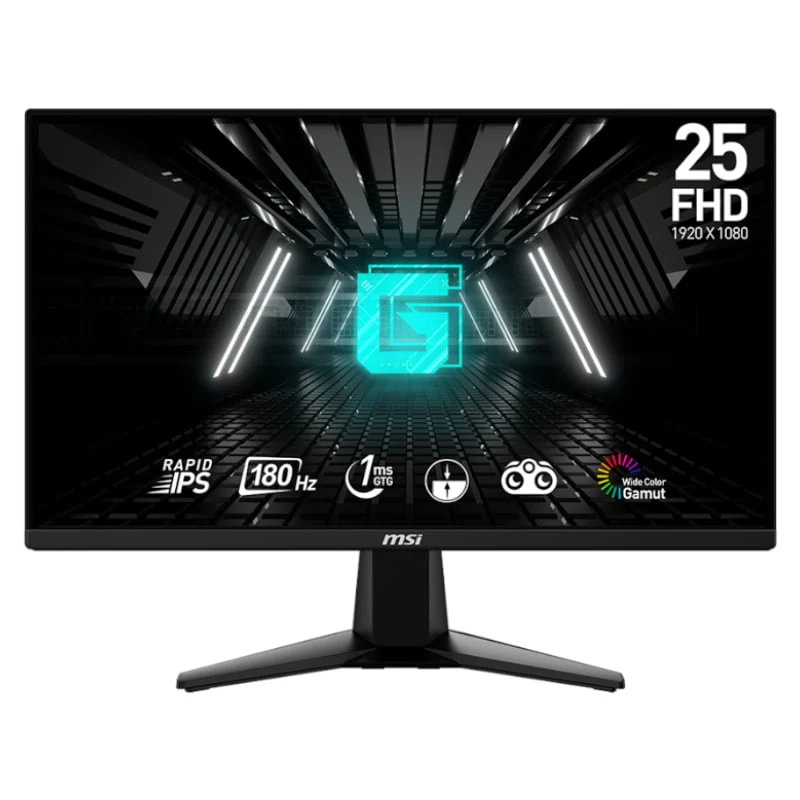 MSI G255F 25" Gaming Monitor 1920x1080 (FHD) Rapid IPS 1ms 180Hz Adaptive Sync HDMI Displayport Black - Image 5