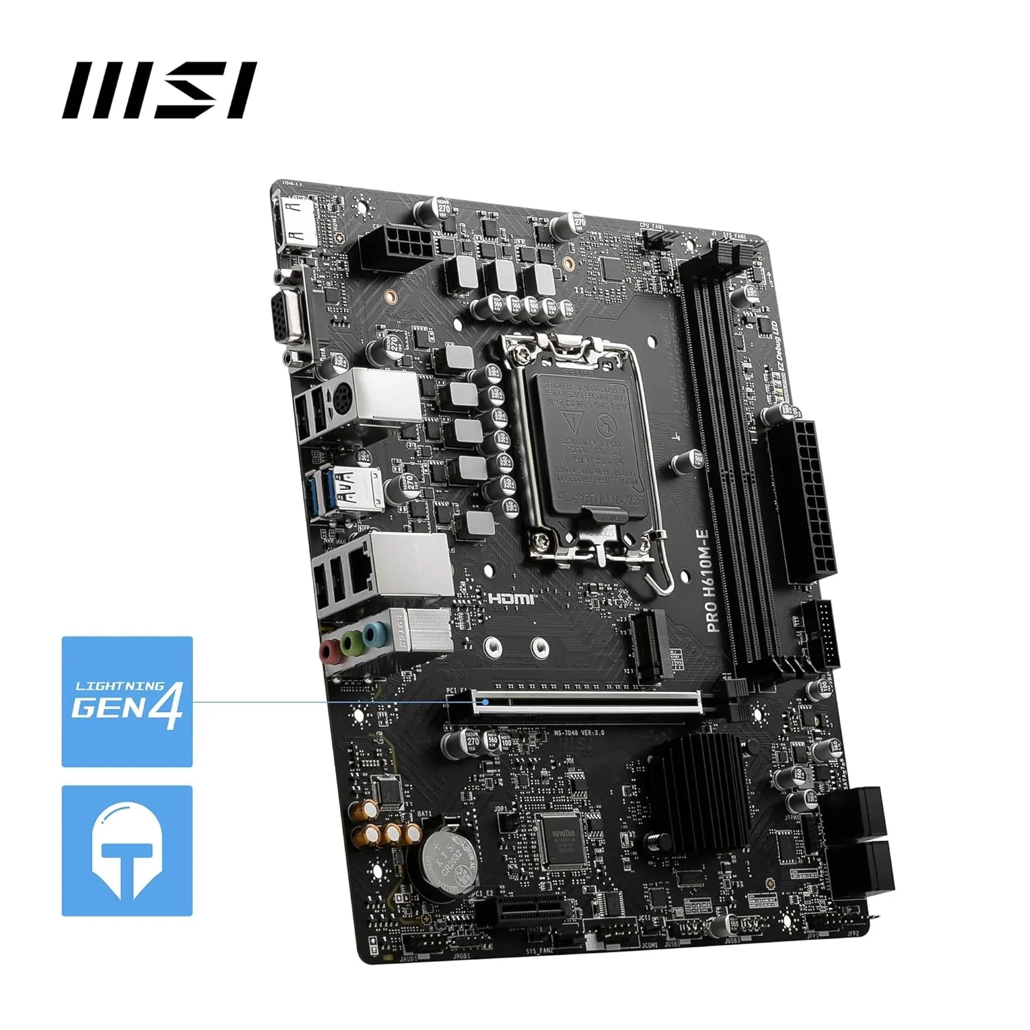 MSI H610M-E PRO DDR5 LGA 1700 Micro-ATX Motherboard - Image 3