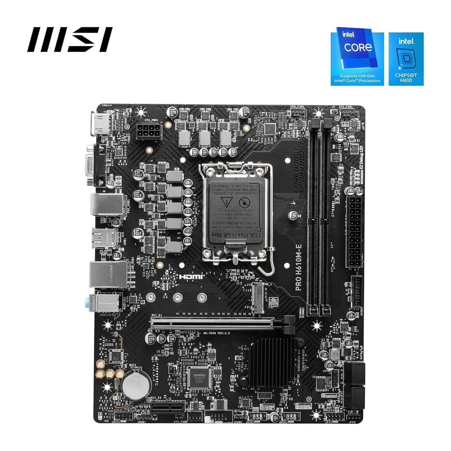 MSI H610M-E PRO DDR5 LGA 1700 Micro-ATX Motherboard - Image 7