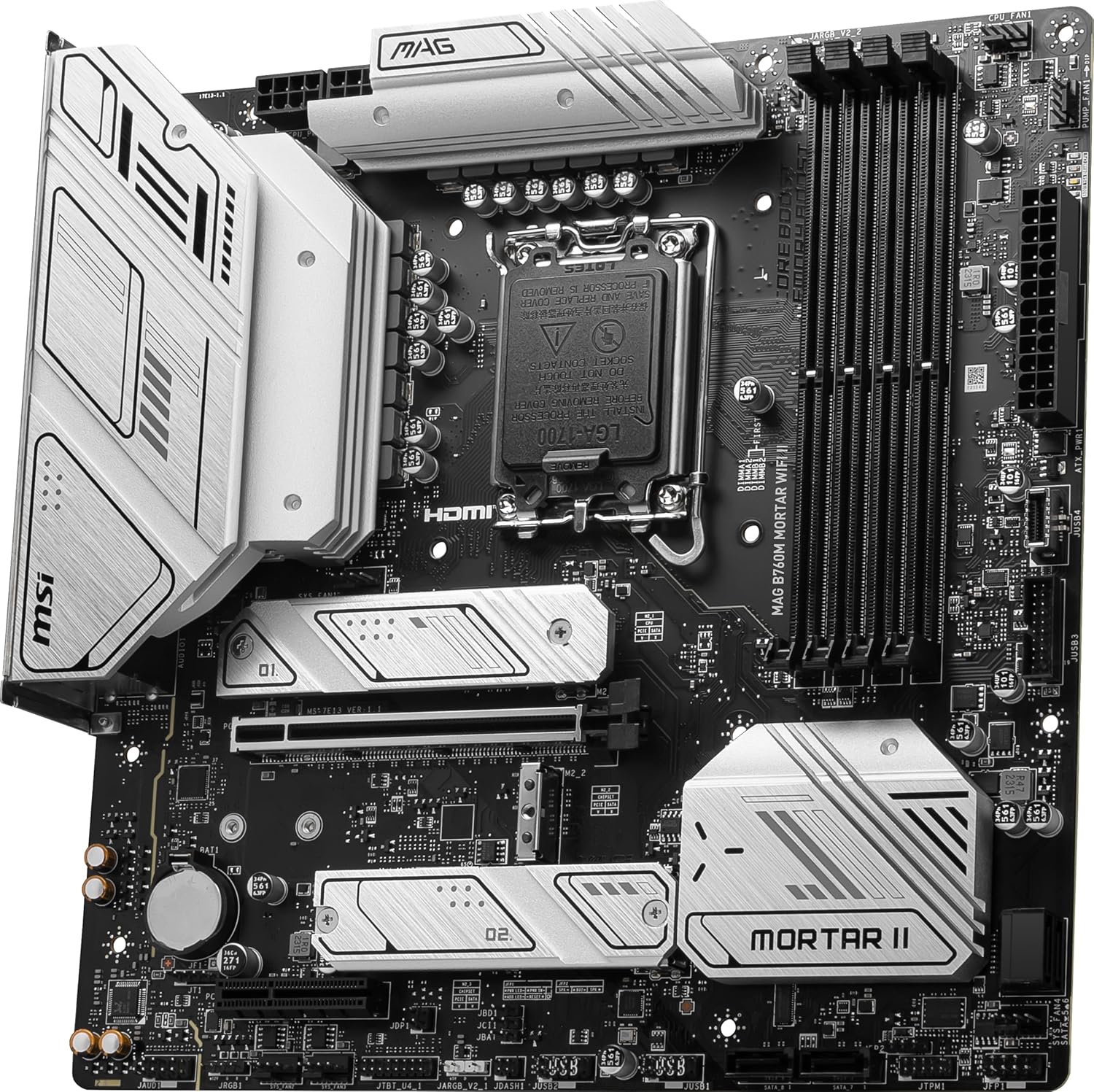 MSI MAG B760M MORTAR WIFI II mATX Motherboard, LGA 1700, DDR5, PCIe 5.0, Wi-Fi 6E - Image 2