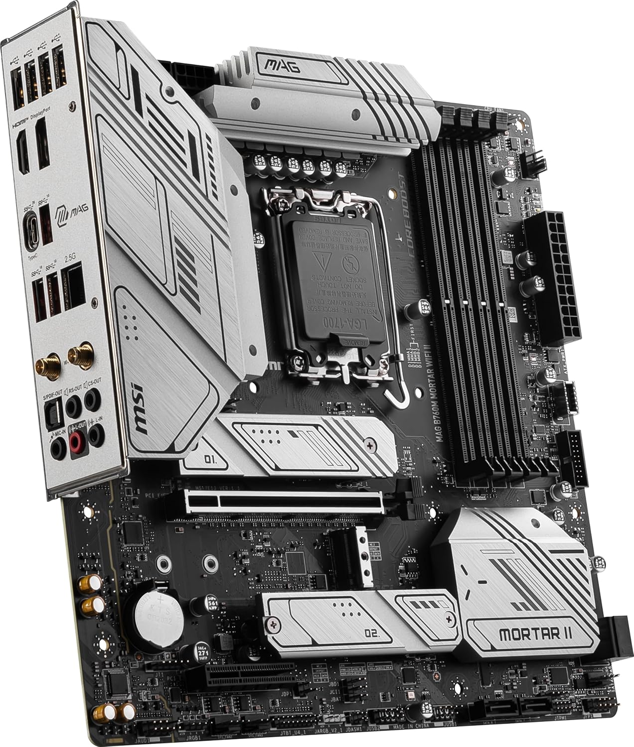 MSI MAG B760M MORTAR WIFI II mATX Motherboard, LGA 1700, DDR5, PCIe 5.0, Wi-Fi 6E - Image 3