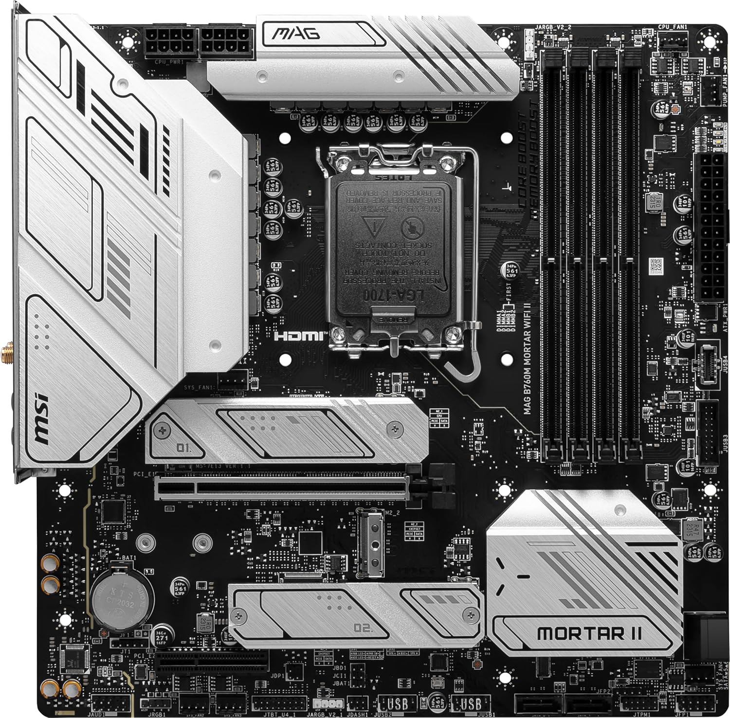 MSI MAG B760M MORTAR WIFI II mATX Motherboard, LGA 1700, DDR5, PCIe 5.0, Wi-Fi 6E - Image 5