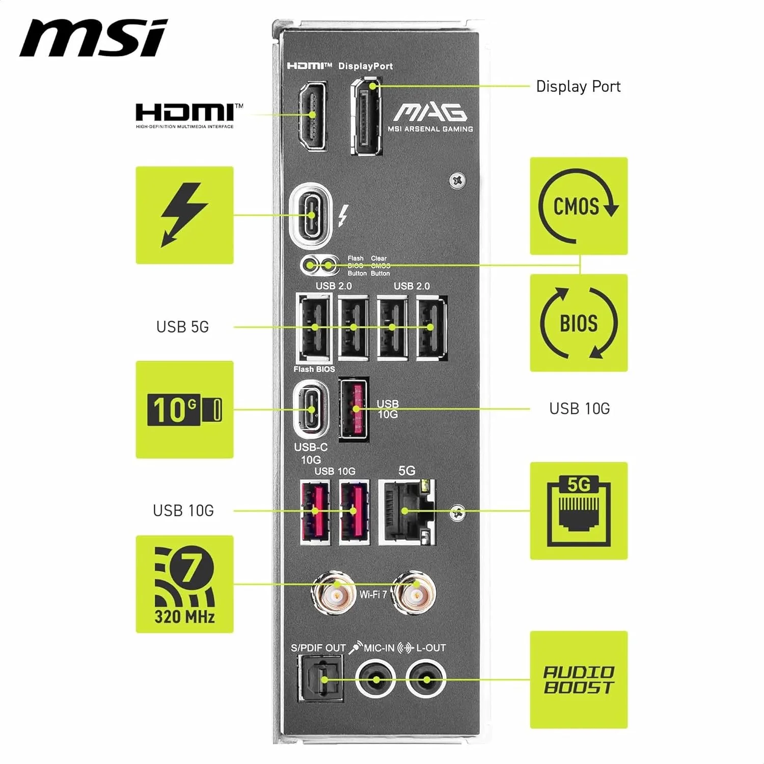 MSI MAG B860M MORTAR WIFI mATX Motherboard, LGA 1851, DDR5, PCIe 5.0, Wi-Fi 7 - Image 6