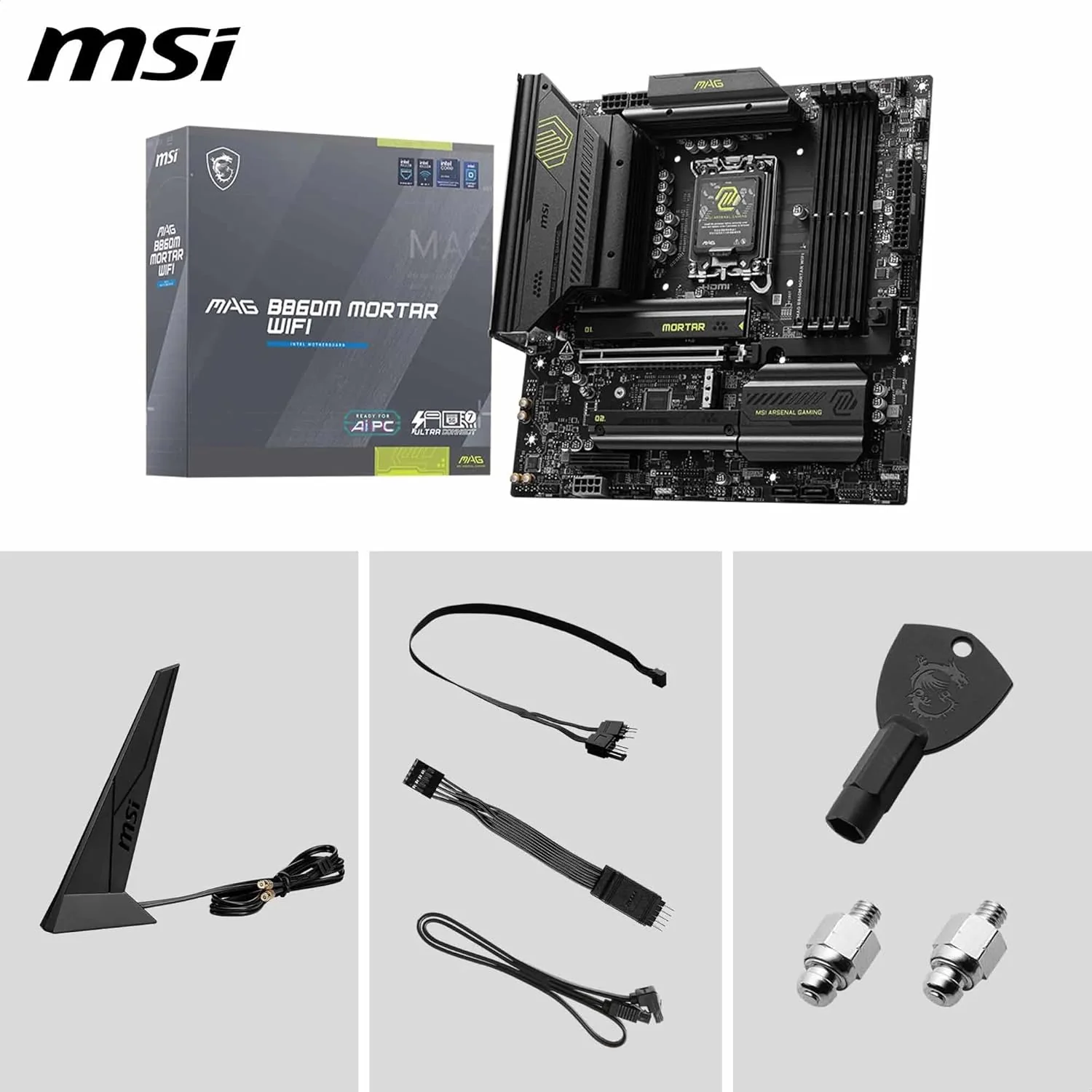 MSI MAG B860M MORTAR WIFI mATX Motherboard, LGA 1851, DDR5, PCIe 5.0, Wi-Fi 7 - Image 7