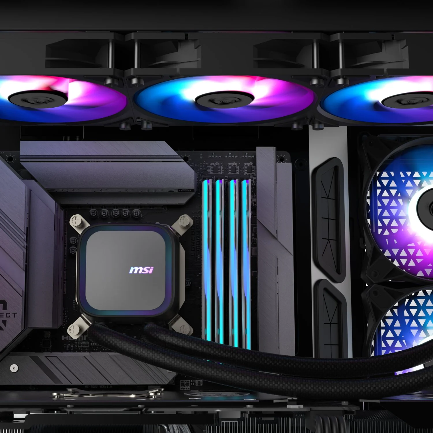 MSI MAG Coreliquid A13 360 AIO Liquid CPU Cooler - Black - Image 3