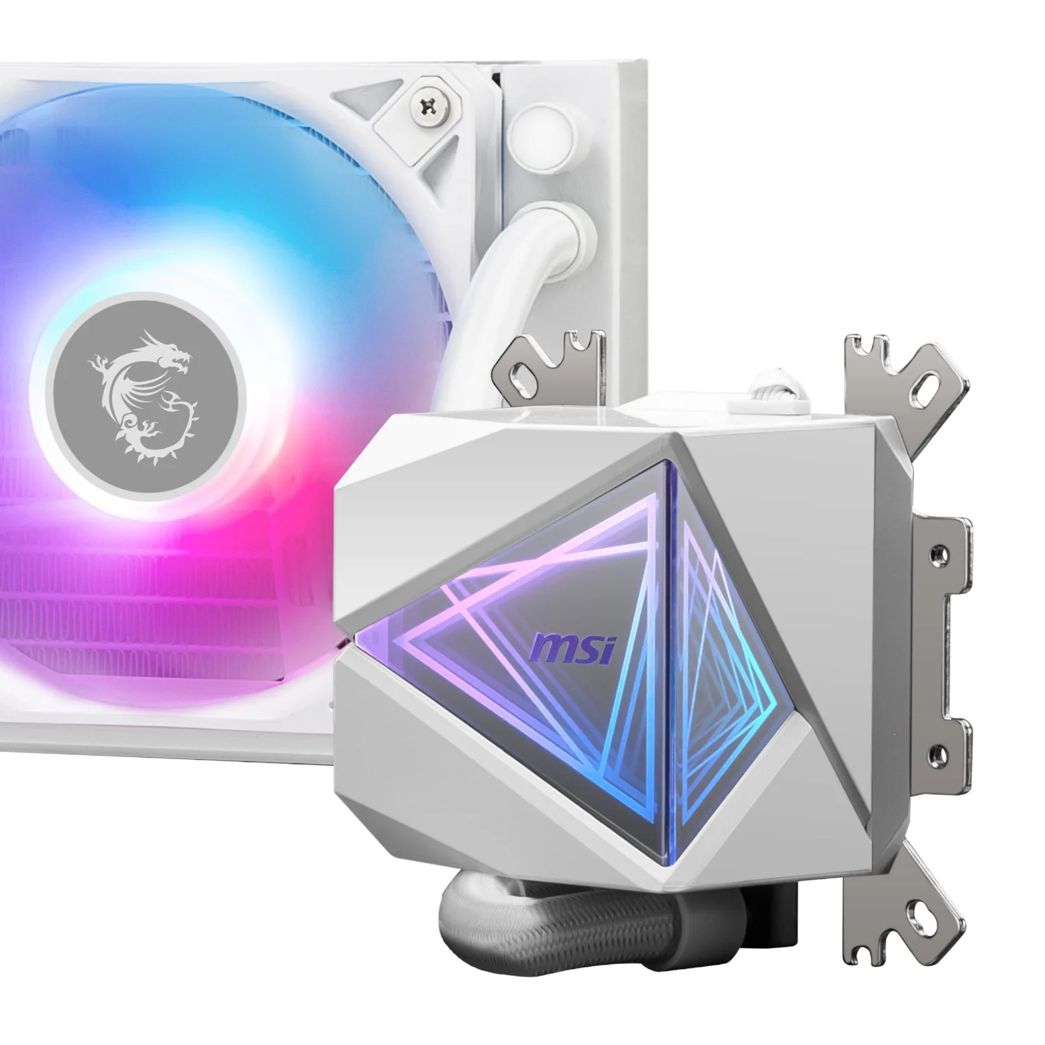 MSI MAG Coreliquid I360 ARGB AIO Liquid CPU Cooler – White - Image 4