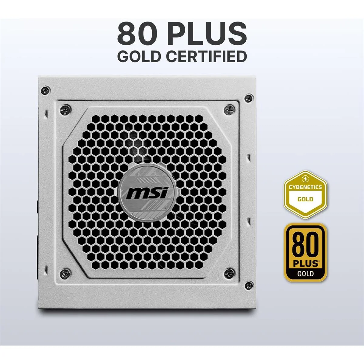 MSI MAG A850GL PCIE5 850W 80 Plus Gold ATX 3.0 Power Supply, White, Fully Modular - Image 2