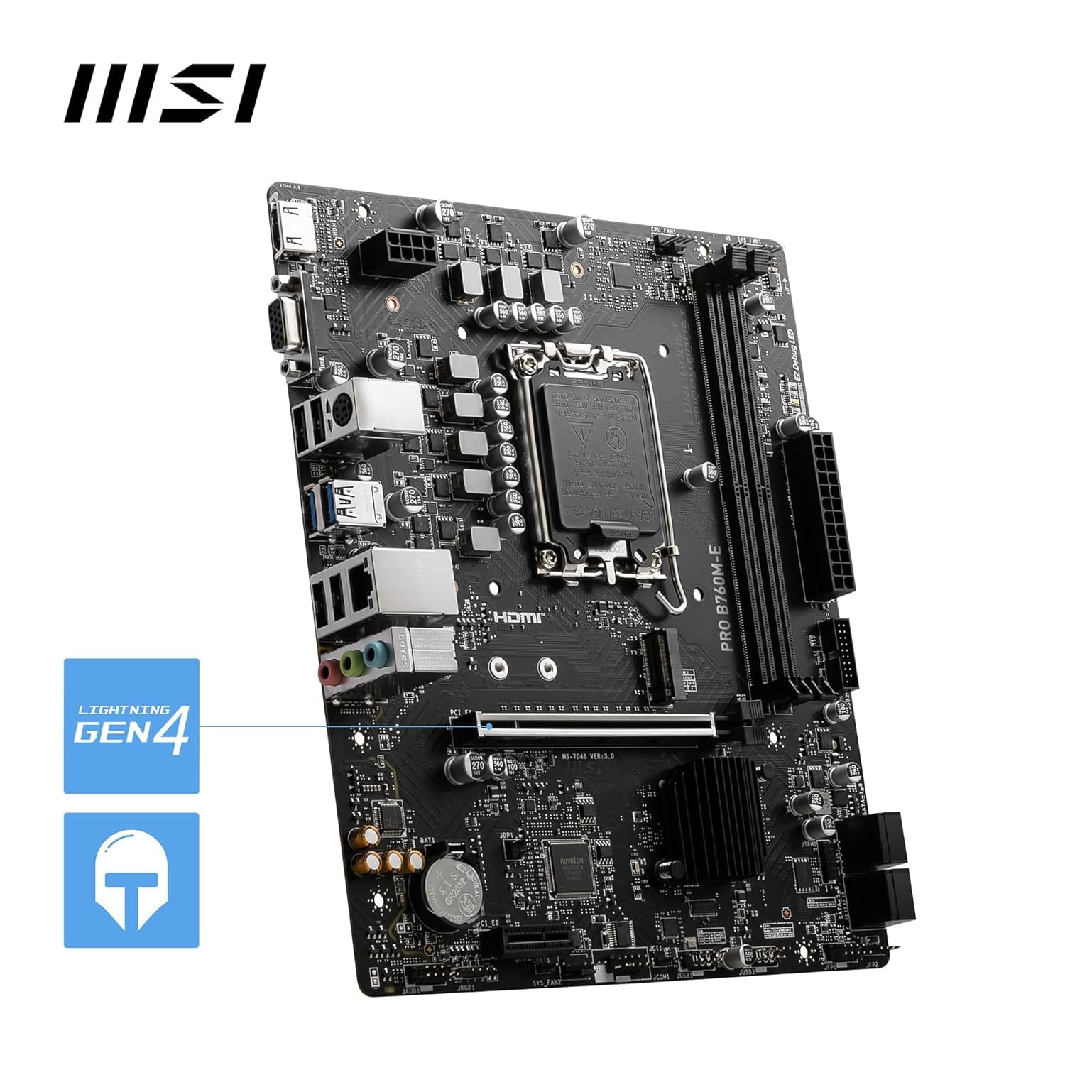 MSI PRO B760M-E DDR5 mATX Motherboard LGA 1700 Intel - Image 3