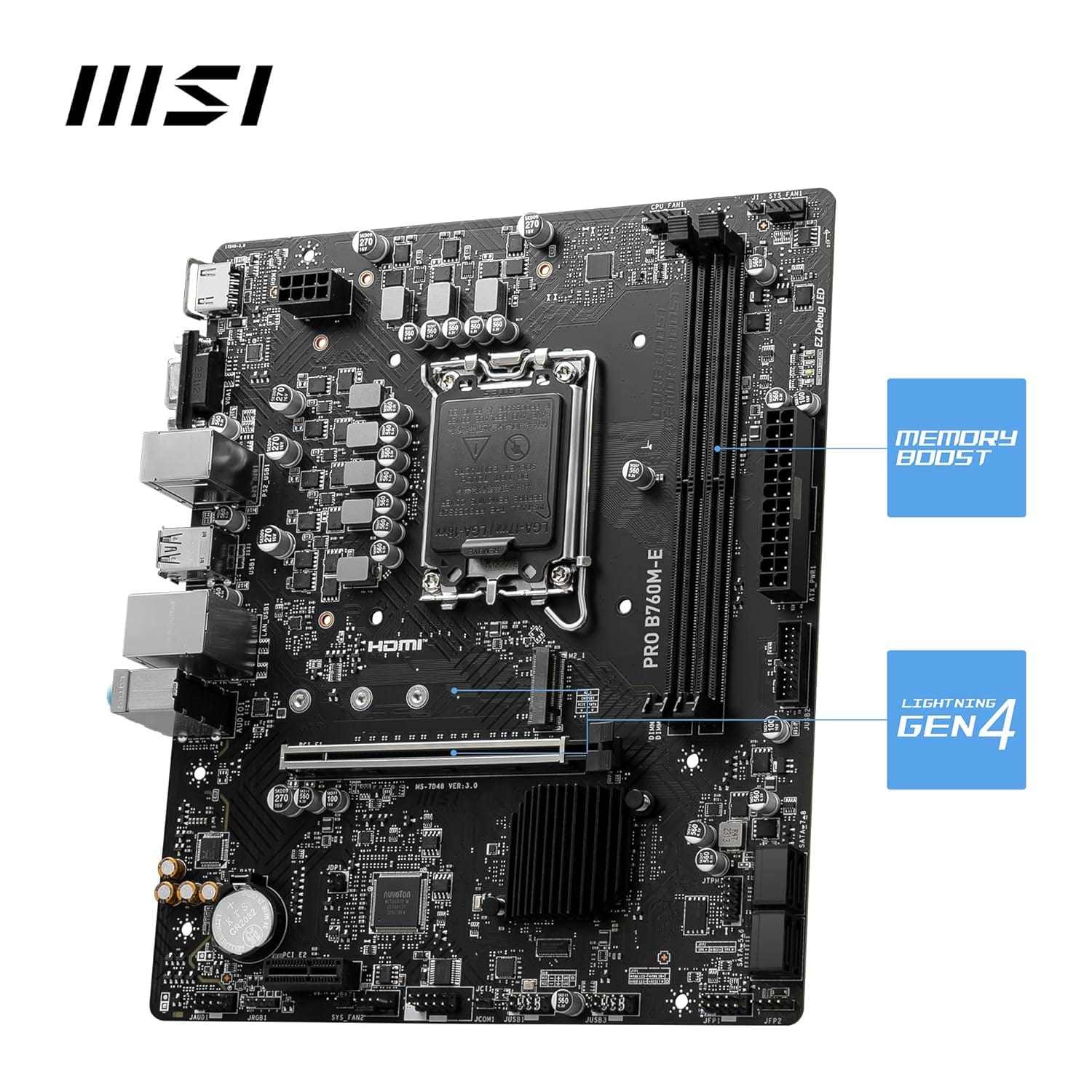 MSI PRO B760M-E DDR5 mATX Motherboard LGA 1700 Intel - Image 5