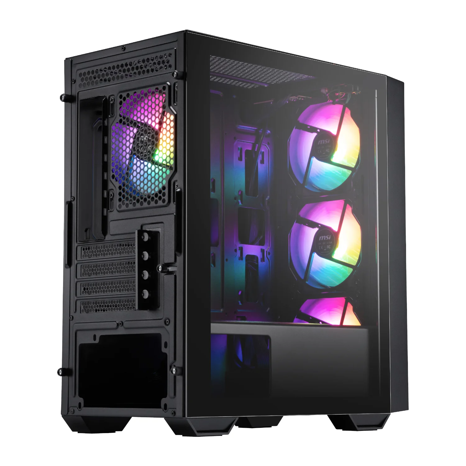 MSI PRO FORGE M050A Micro-ATX Gaming Chassis - Black - Image 2