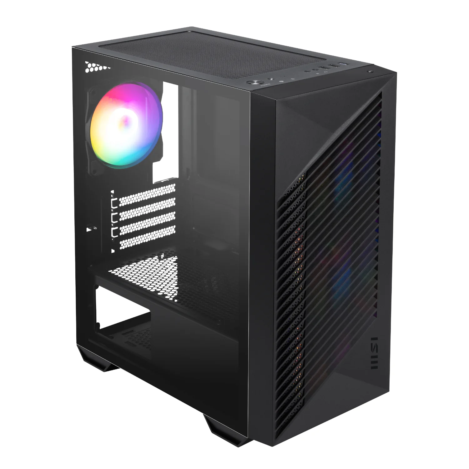 MSI PRO FORGE M050A Micro-ATX Gaming Chassis - Black - Image 3