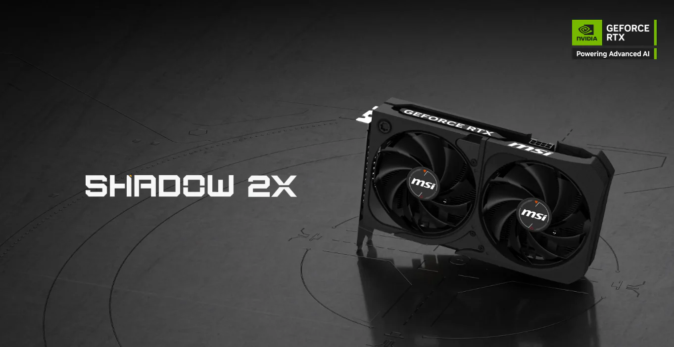 MSI GeForce RTX 5050 SHADOW 2X 8GB GDDR6 OC Graphics Card - Image 2