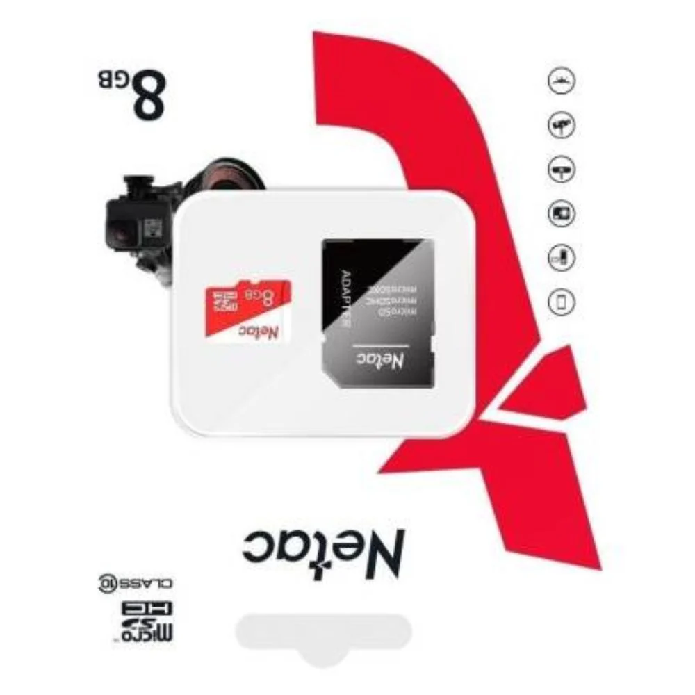 NETAC ECO 8GB microSD Card + SD Adapter – Class10, 30MB/s Read, 25MB/s Write - Image 3
