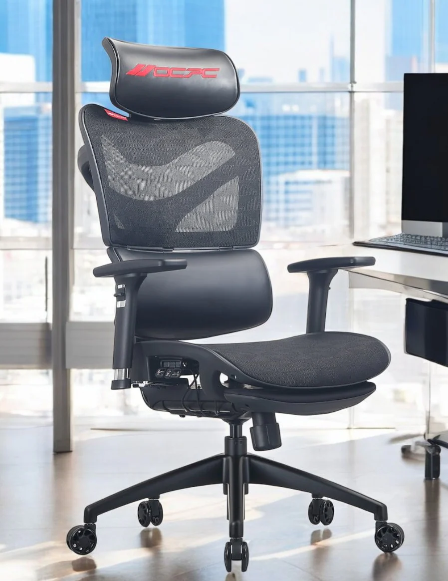 OCPC AIRMESH 800 Ergonomic Gaming Chair – Breathable Mesh Design, Adjustable, Sleek Black Finish - Image 5
