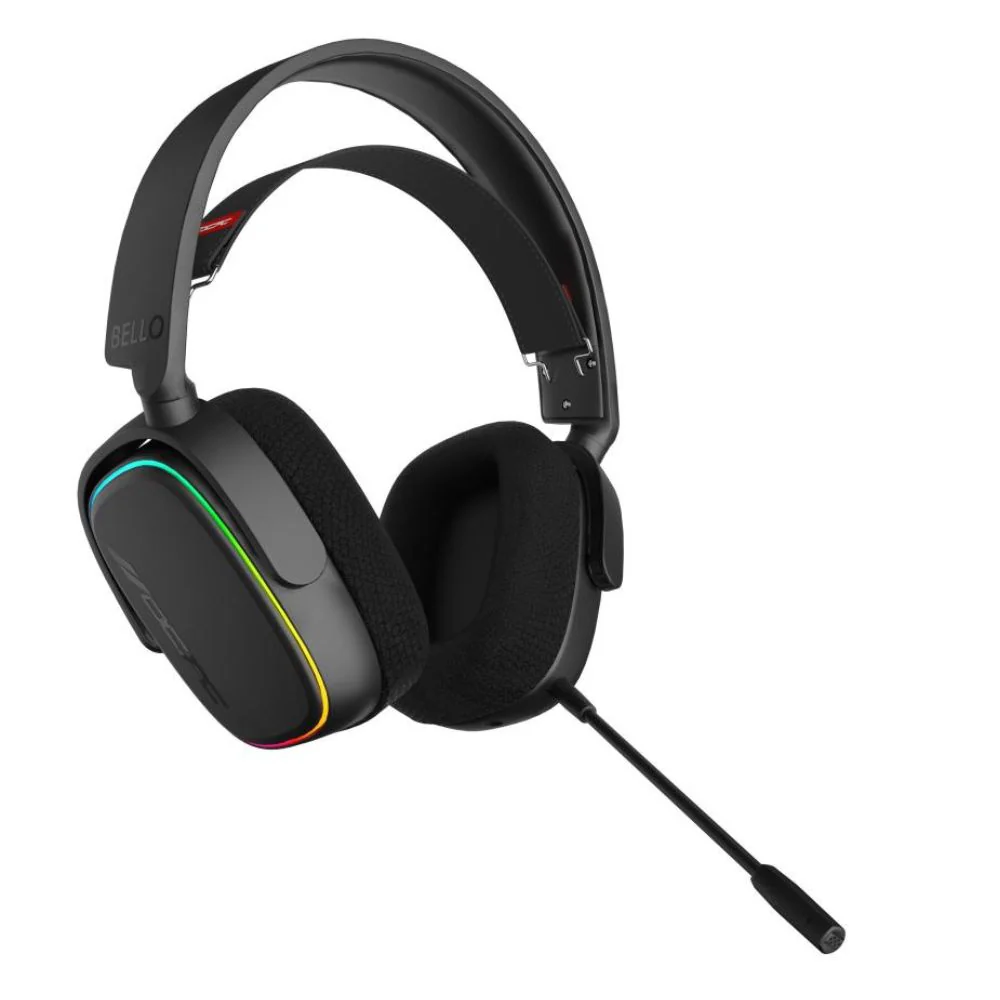 OCPC BELLO RGB Virtual 7.1 Gaming Headset (Black) — USB-C, USB and 3.5mm AUX - Image 3