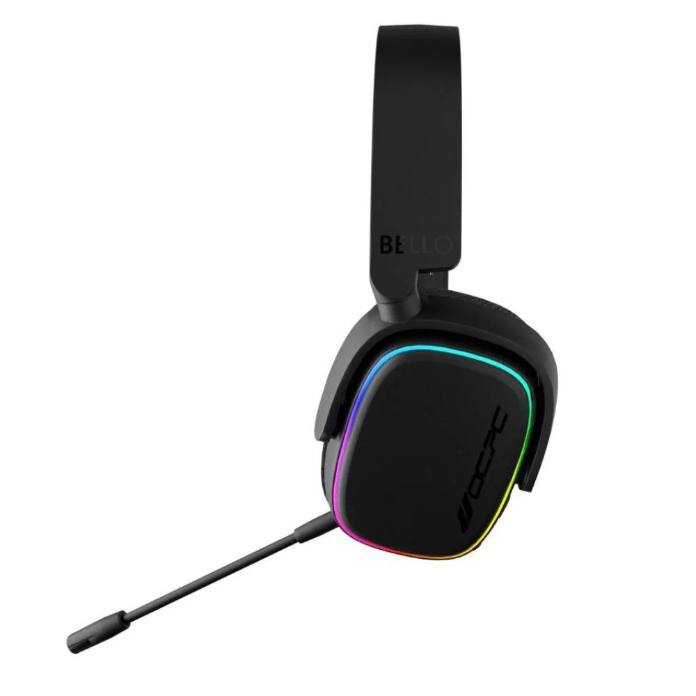 OCPC BELLO RGB Virtual 7.1 Gaming Headset (Black) — USB-C, USB and 3.5mm AUX - Image 4