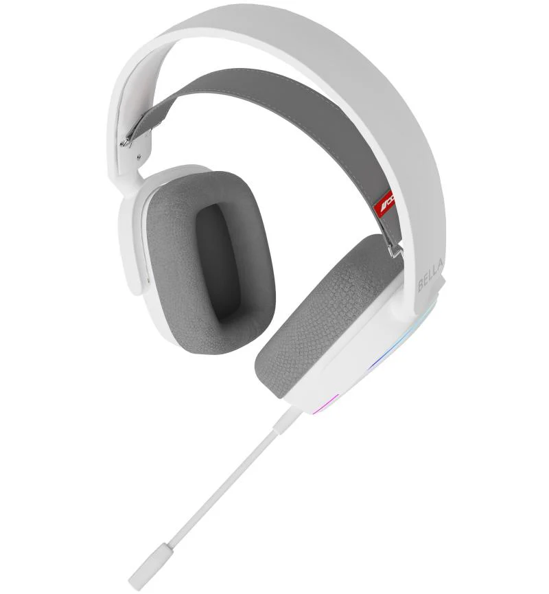 OCPC BELLA Virtual 7.1 Gaming Headset (White) – 50 mm Drivers, RGB, Detachable Mic, Multiplatform - Image 3
